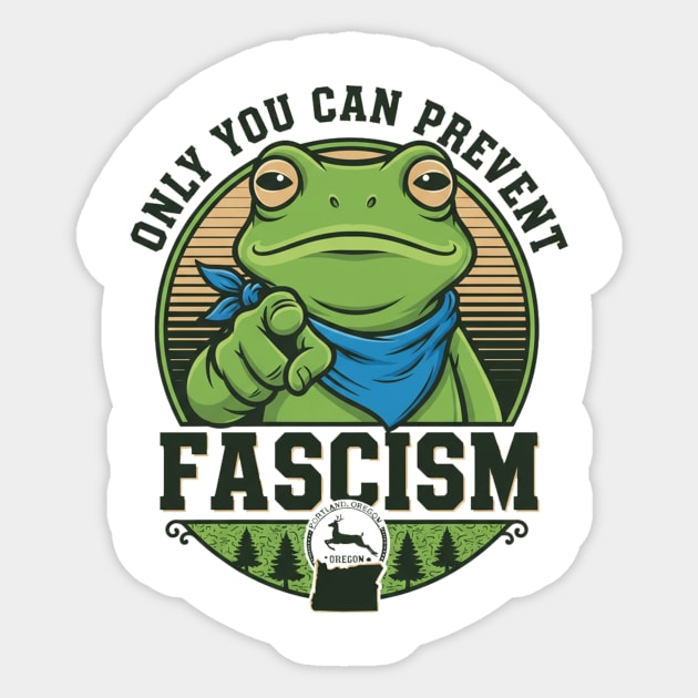 Portland Frog Activist Sticker by ArtistTee ⭐⭐⭐⭐⭐